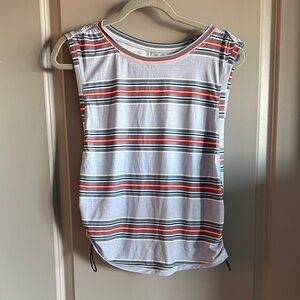 FP Movement by Free People White Tank Top with Red and Black Stripes